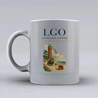 Thumbnail for Langeoog Airport (LGO) airport code design on light gray ceramic mug