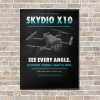 Thumbnail for Skydio X10 vertical canvas print - framed - black background