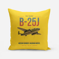 Thumbnail for B-25J Mitchell design on yellow pillow