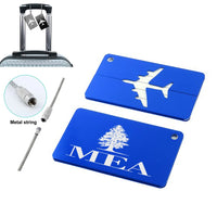 Thumbnail for Middle East Airlines(MEA) Aluminum Luggage tag in blue