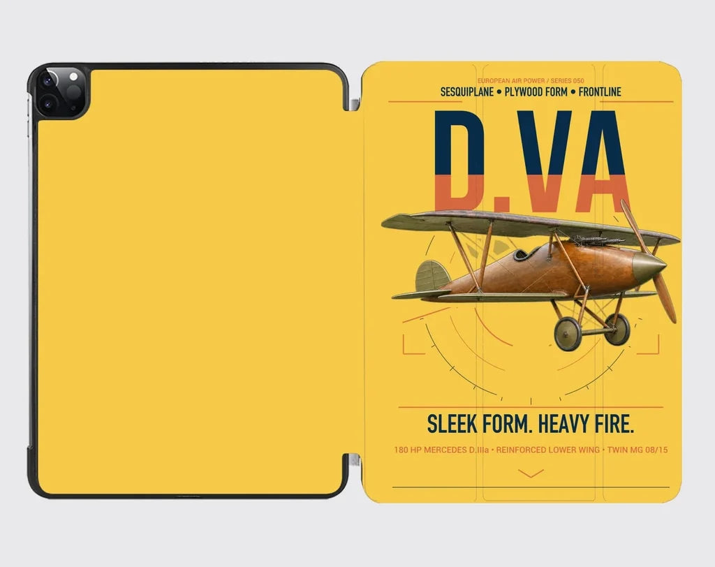 Albatros D.Va design on yellow ipad tablet case