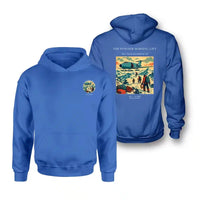 Thumbnail for VINTAGE G4287 - The Powder Morning Lift - Double-Side Hoodie design on blue double side