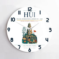 Thumbnail for Phu Bai International Airport (HUI) design on white no frame wall clock