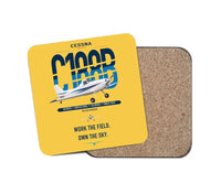 Thumbnail for Cessna A188B AgTruck design on yellow 1 piece coaster