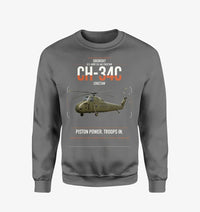 Thumbnail for Sikorsky CH-34C Choctaw design on gray sweatshirt
