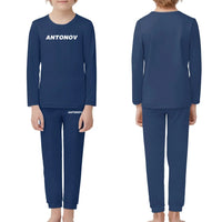 Thumbnail for Antonov & Text children pajamas - Dark Blue