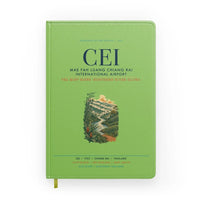 Thumbnail for Mae Fah Luang Chiang Rai International Airport (CEI) design on light green notebook