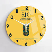 Thumbnail for Juan Santamaría International Airport (SJO) design on yellow no frame wall clock