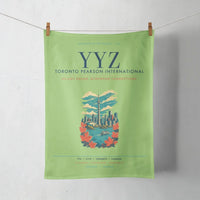 Thumbnail for Toronto Pearson International Airport (YYZ) design on light green towel