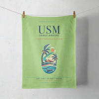 Thumbnail for Samui Airport Koh Samui (USM) design on light green towel
