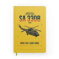 Thumbnail for Aérospatiale SA 330B Puma design on yellow notebook