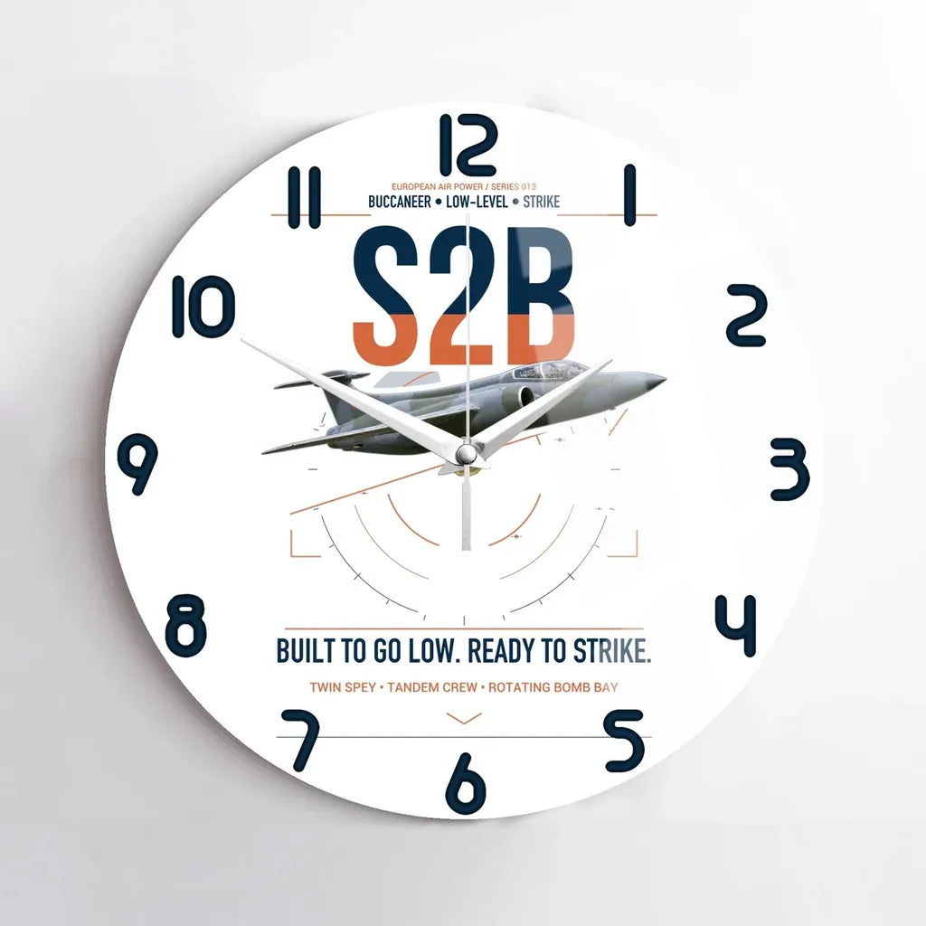 Blackburn Buccaneer S2B design on white no frame wall clock