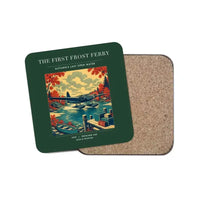 Thumbnail for The First Frost Ferry - Designed Coasters design on dark green 1-piece