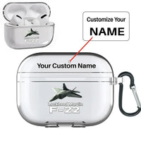 Thumbnail for The Fighter Jet 22 Silhouette AirPods Pro transparent case - With Buckle +Name