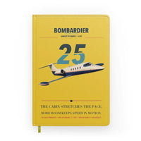 Thumbnail for Bombardier Learjet 25 design on yellow notebook