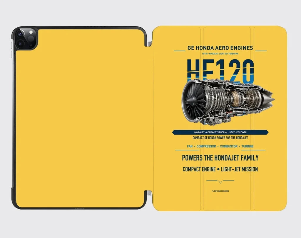 HF120 design on yellow ipad tablet case