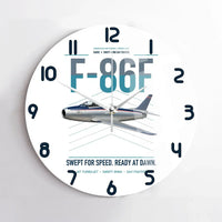 Thumbnail for F-86F Sabre design on white no frame wall clock