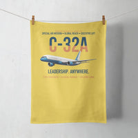 Thumbnail for C-32A Air Force Two Global Reach design on yellow towel