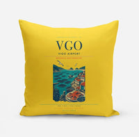 Thumbnail for Vigo Airport (VGO) design on yellow pillow