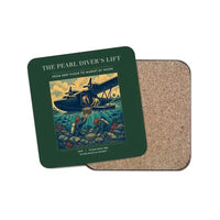 Thumbnail for The Pearl Diver's Lift - Designed Coasters design on dark green 1-piece
