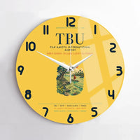 Thumbnail for Fuaʻamotu International Airport (TBU) design on yellow no frame wall clock