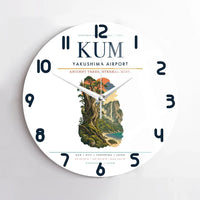 Thumbnail for Yakushima Airport (KUM) design on white no frame wall clock
