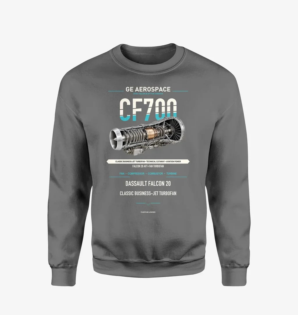 CF700 design on gray sweatshirt