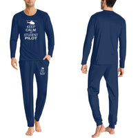 Thumbnail for Student Pilot (Helicopter) men pajamas - Dark Blue