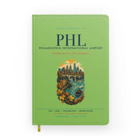 Thumbnail for Philadelphia International Airport (PHL) design on light green notebook