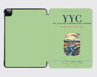 Thumbnail for YYC Calgary International Airport (YYC) design on light green ipad tablet case
