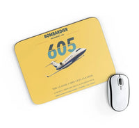 Thumbnail for Bombardier Challenger 605 design on yellow rectangle mouse pad