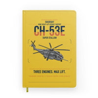 Thumbnail for Sikorsky CH-53E Super Stallion design on yellow notebook