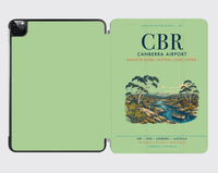 Thumbnail for Canberra Airport (CBR) design on light green ipad tablet case