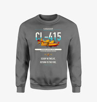 Thumbnail for Canadair CL-415 design on gray sweatshirt
