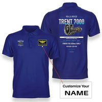 Thumbnail for TRENT 7000 design on blue polo with custom name badge