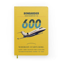 Thumbnail for Bombardier Challenger 600 design on yellow notebook