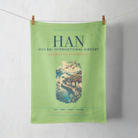 Thumbnail for Noi Bai International Airport Hanoi (HAN) design on light green towel