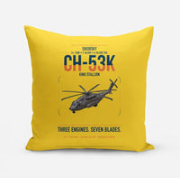 Thumbnail for Sikorsky CH-53K King Stallion design on yellow pillow