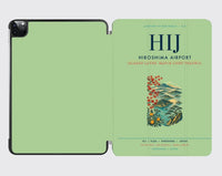 Thumbnail for Hiroshima Airport (HIJ) design on light green ipad tablet case