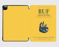 Thumbnail for Buffalo Niagara International Airport (BUF) design on yellow ipad tablet case