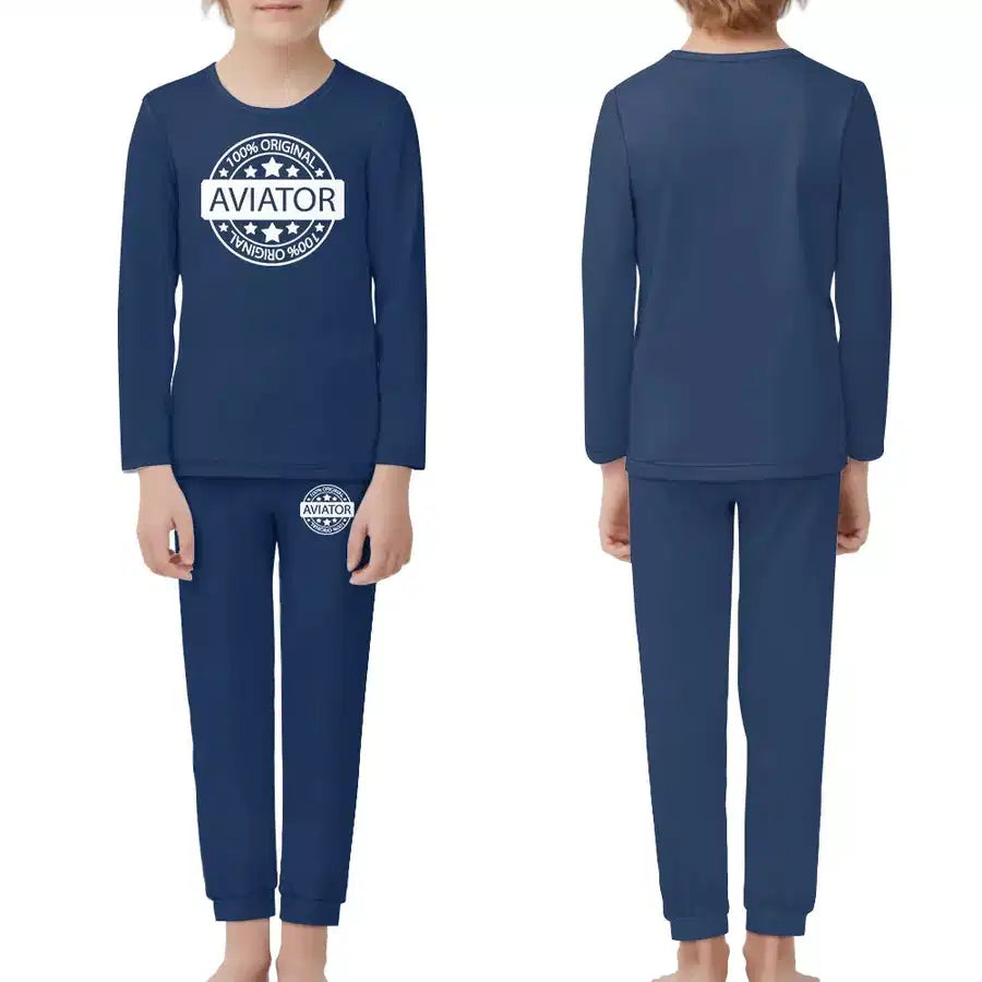 %100 Original Aviator children pajamas - Dark Blue