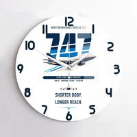 Thumbnail for Boeing 747SP design on white no frame wall clock