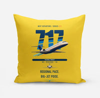 Thumbnail for Boeing 717-200 design on yellow pillow