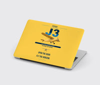 Thumbnail for Piper J-3 Cub design on yellow MacBook case