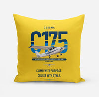Thumbnail for Cessna 175 Skylark design on yellow pillow