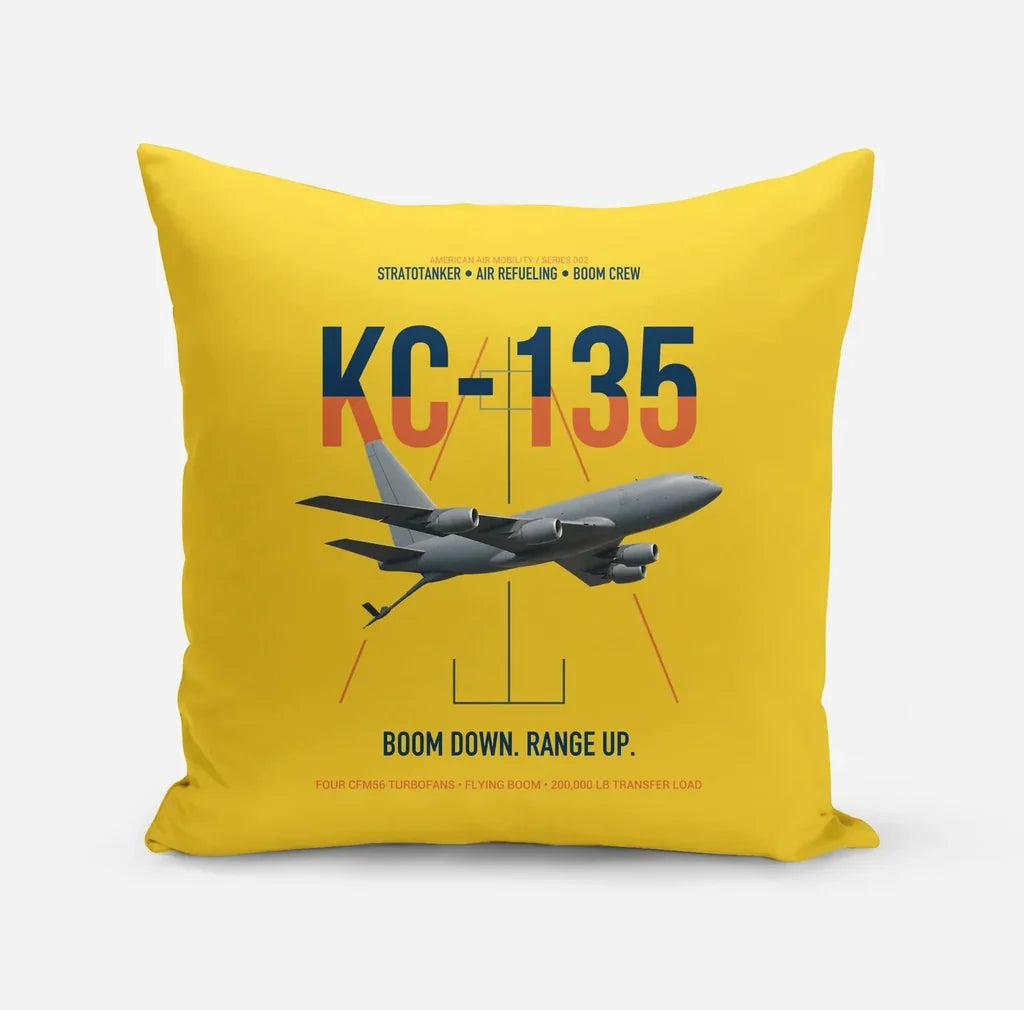 KC-135 STRATOTANKER design on yellow pillow