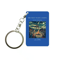 Thumbnail for VINTAGE G4327 - The First Night Landing - Designed Key Chain design on blue