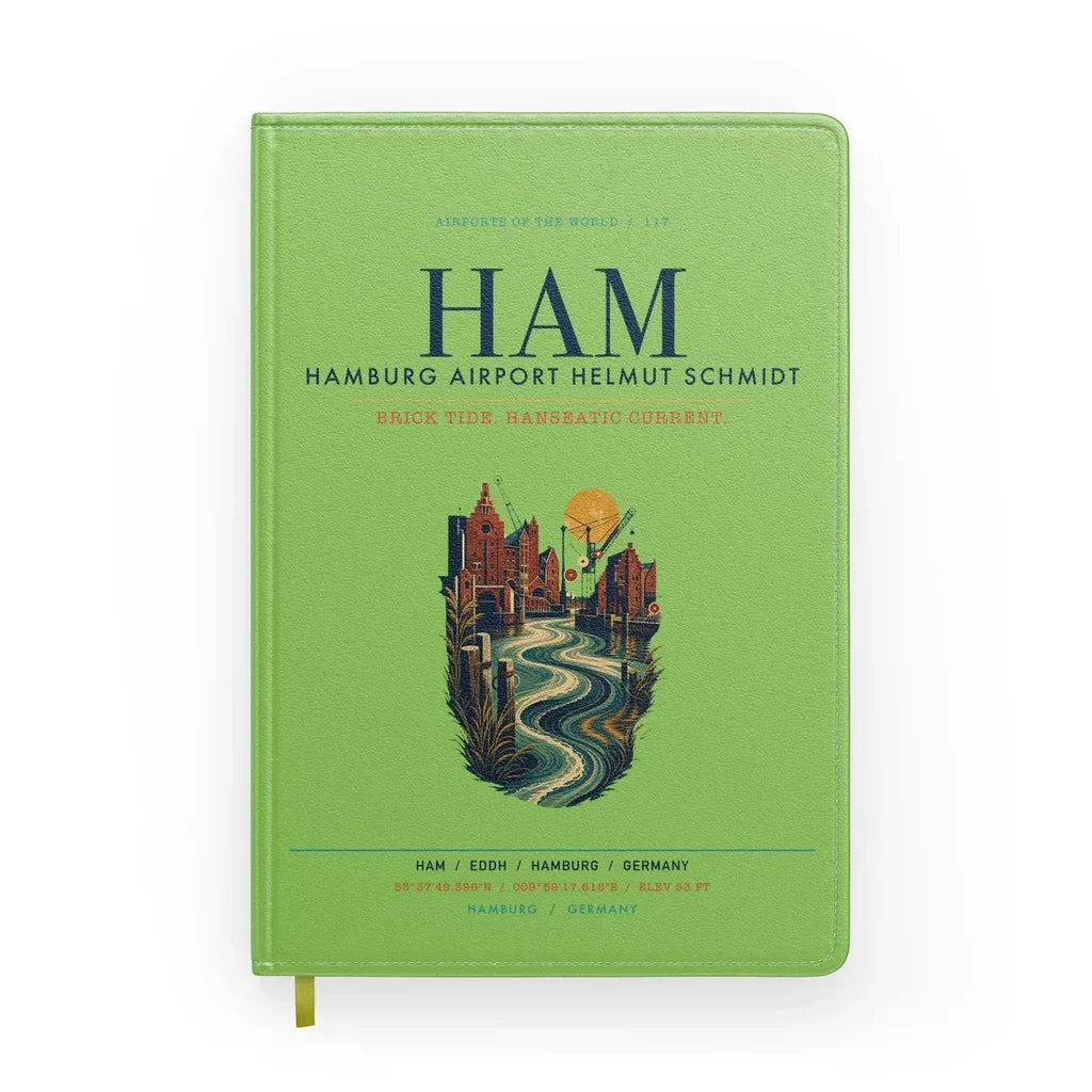 Hamburg Airport Helmut Schmidt (HAM) design on light green notebook
