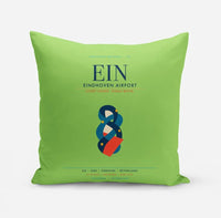 Thumbnail for Eindhoven Airport (EIN) design on light green pillow