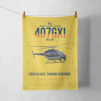 Thumbnail for Bell 407GXi design on yellow towel